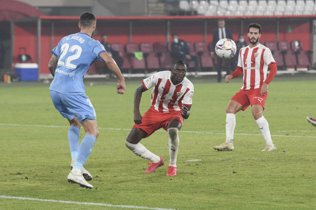 Umar Sadiq en el partido frente al Girona. Umar Sadiq en el partido frente al Girona.