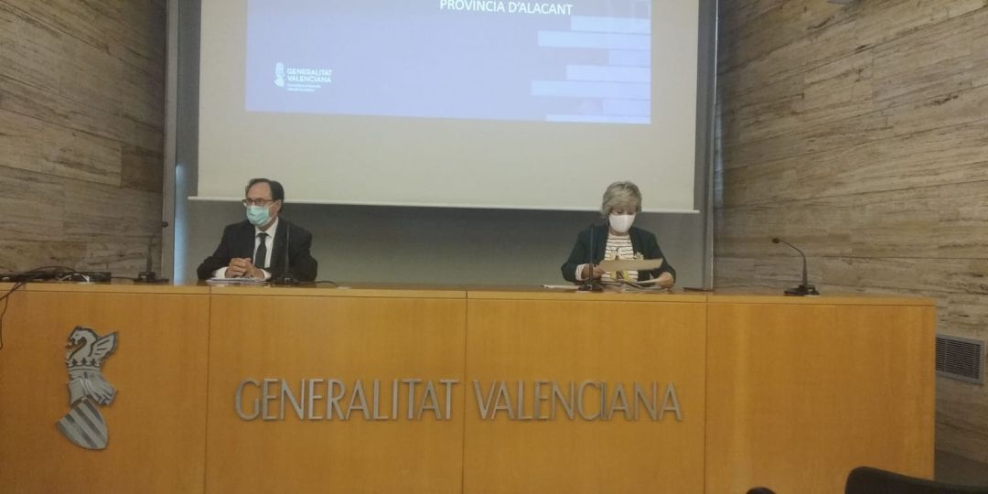Vicent Soler durante la presentación de los presupuestos autonómicos 2021 en el edificio Prop de Alicante Vicent Soler durante la presentación de los presupuestos autonómicos 2021 en el edificio Prop de Alicante