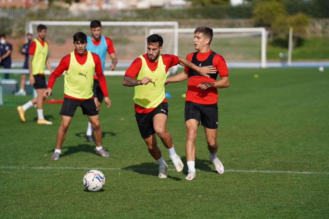 Lazo y Corpas en el último entrenamiento. Lazo y Corpas en el último entrenamiento.