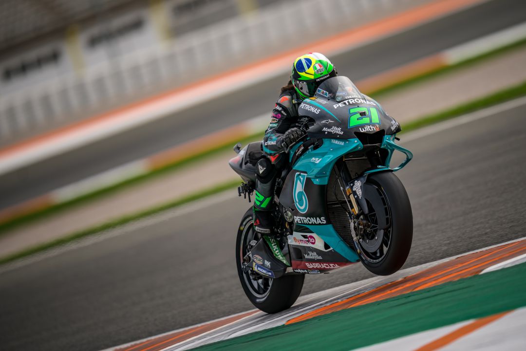 Franco Morbidelli en la clasificación del GP de Valencia. Franco Morbidelli en la clasificación del GP de Valencia.