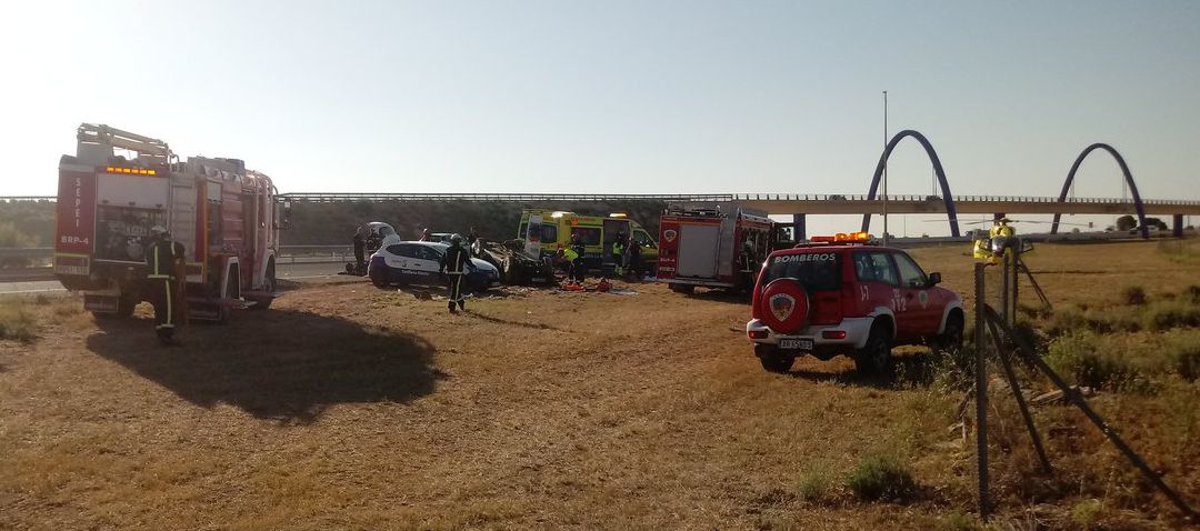 Imagen de archivo de un accidente de 2019 en la AP-36 Imagen de archivo de un accidente de 2019 en la AP-36