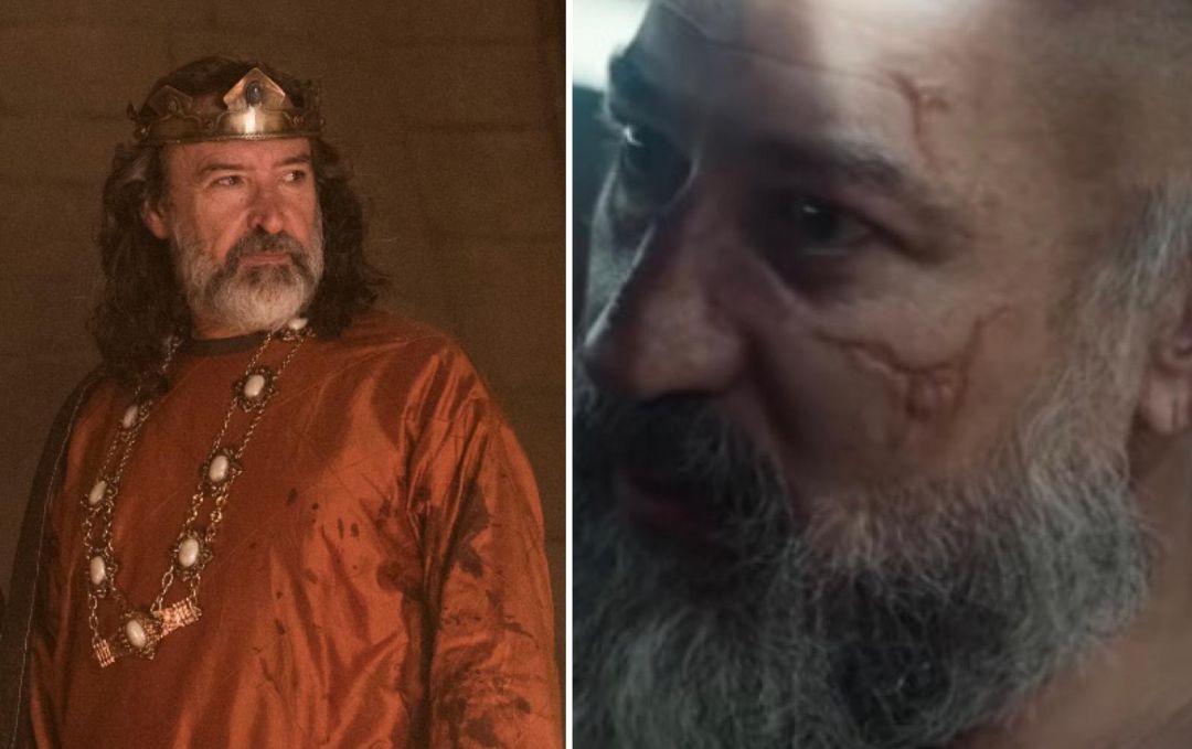 Ginés García Millán (izquierda) en el papel del Rey Ramiro de Navarra, y Daniel Albaladejo (izquierda) como el Maestro Orotz, en la serie 'El Cid' Ginés García Millán (izquierda) en el papel del Rey Ramiro de Navarra, y Daniel Albaladejo (izquierda) como el Maestro Orotz, en la serie 'El Cid'