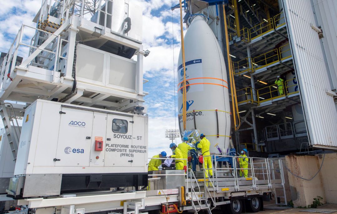 Preparativos para el lanzamiento del satélite español Seosat-Ingenio. Preparativos para el lanzamiento del satélite español Seosat-Ingenio.