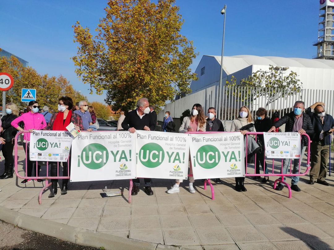 Durante la inauguración del Hospital de Toledo Durante la inauguración del Hospital de Toledo