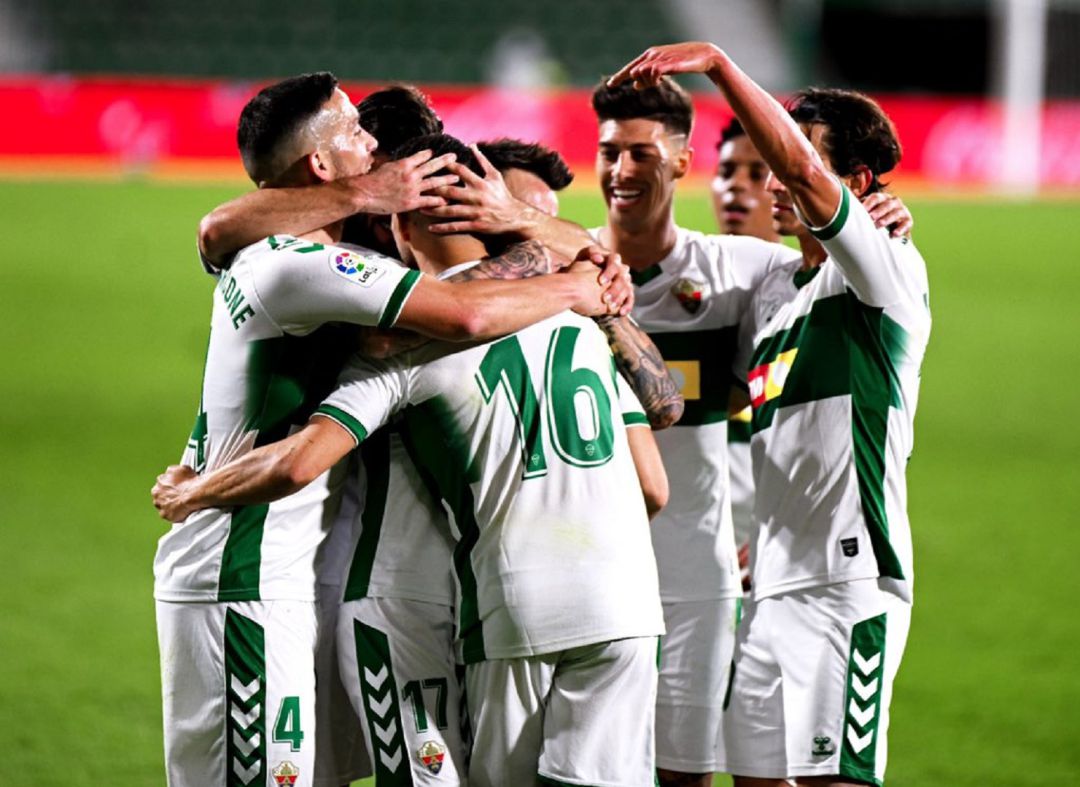 Los jugadores del Elche celebran un gol en un partido de esta temporada Los jugadores del Elche celebran un gol en un partido de esta temporada