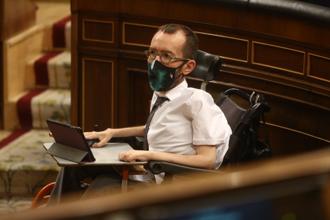 El portavoz de Unidas Podemos en el Congreso de los Diputados, Pablo Echenique El portavoz de Unidas Podemos en el Congreso de los Diputados, Pablo Echenique