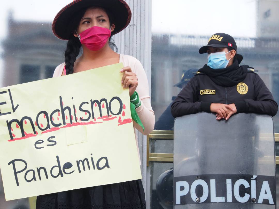Manifestación en Lima contra "la pandemia del machismo". Manifestación en Lima contra "la pandemia del machismo".