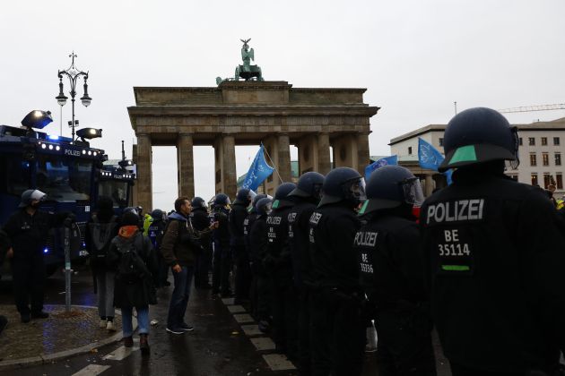 Protesta en Berlín. Protesta en Berlín.