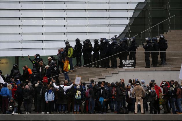 La protesta ha llegado hasta el Reichstag, el parlamento alemán. La protesta ha llegado hasta el Reichstag, el parlamento alemán.