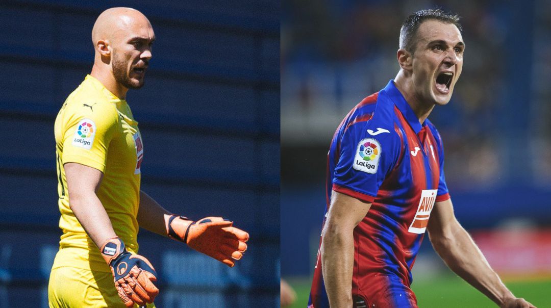 Marko Dmitrovic y Kike García. Fotos: SD Eibar Marko Dmitrovic y Kike García. Fotos: SD Eibar
