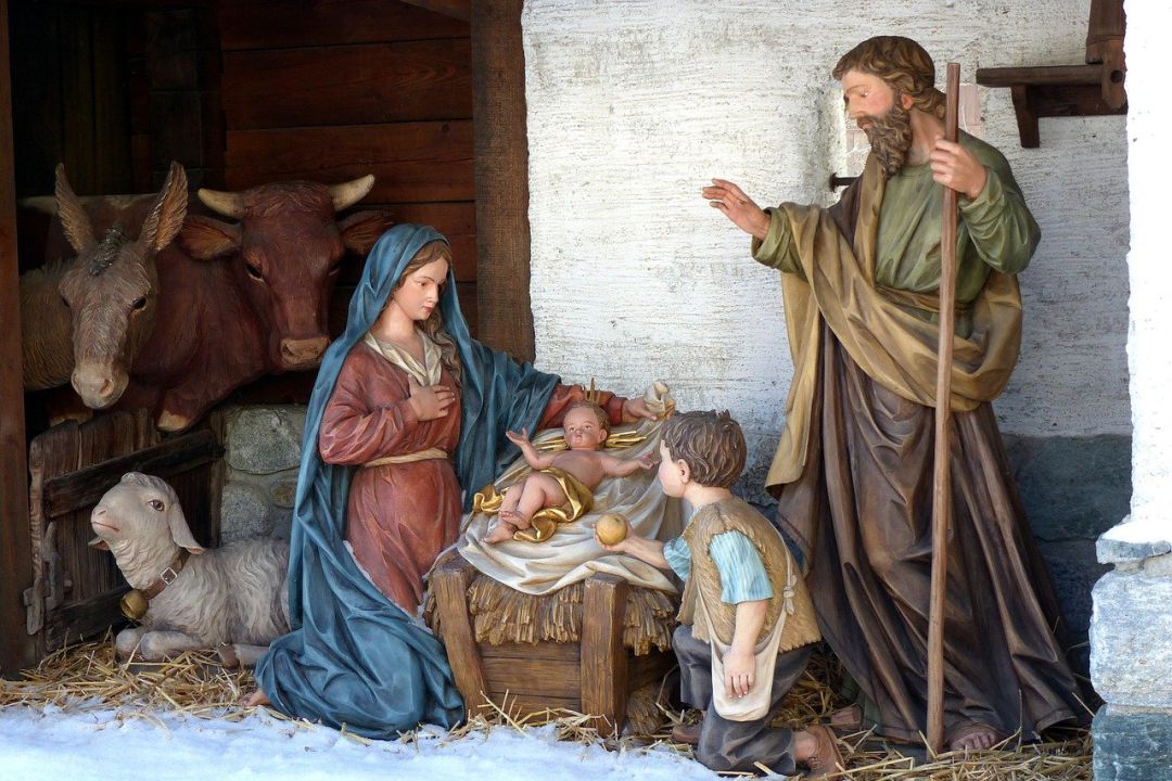 Imagen de archivo de un Belén navideño Imagen de archivo de un Belén navideño