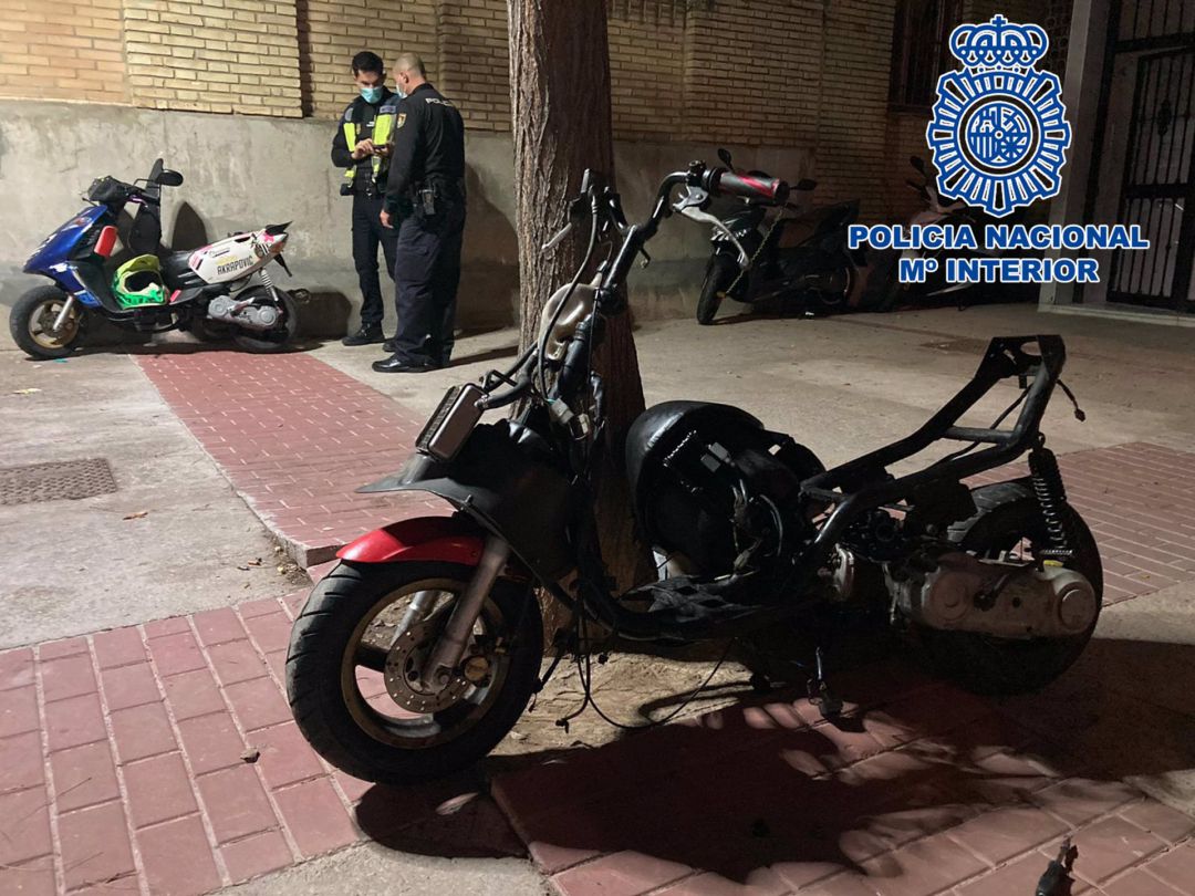 Una de las motos intervenidas Una de las motos intervenidas