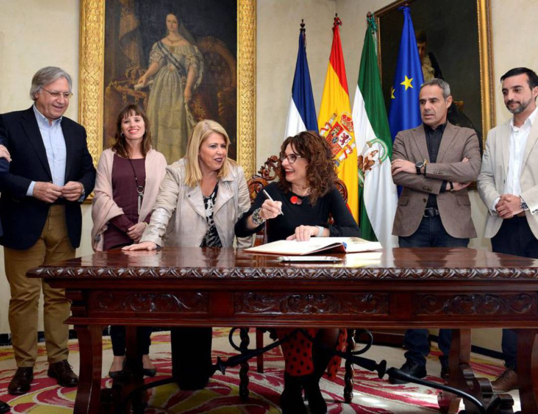 La ministra de Hacienda, María Jesús Montero, durante una visita a Jerez La ministra de Hacienda, María Jesús Montero, durante una visita a Jerez