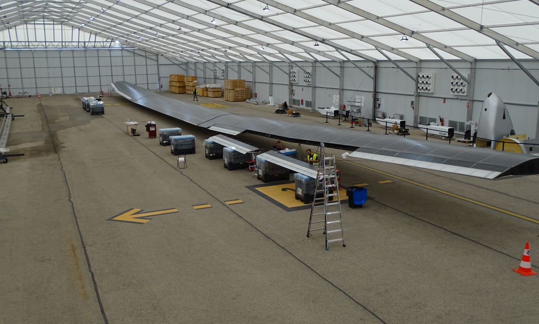 Imagen del ensamblaje de la aeronave no tripulada de vuelo perpetúo que se está realizando en Albacete Imagen del ensamblaje de la aeronave no tripulada de vuelo perpetúo que se está realizando en Albacete