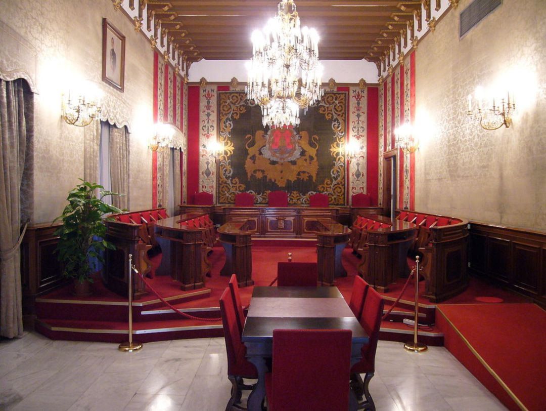 Salón de Plenos vacío por las restricciones sanitarias contra la pandemia Salón de Plenos vacío por las restricciones sanitarias contra la pandemia