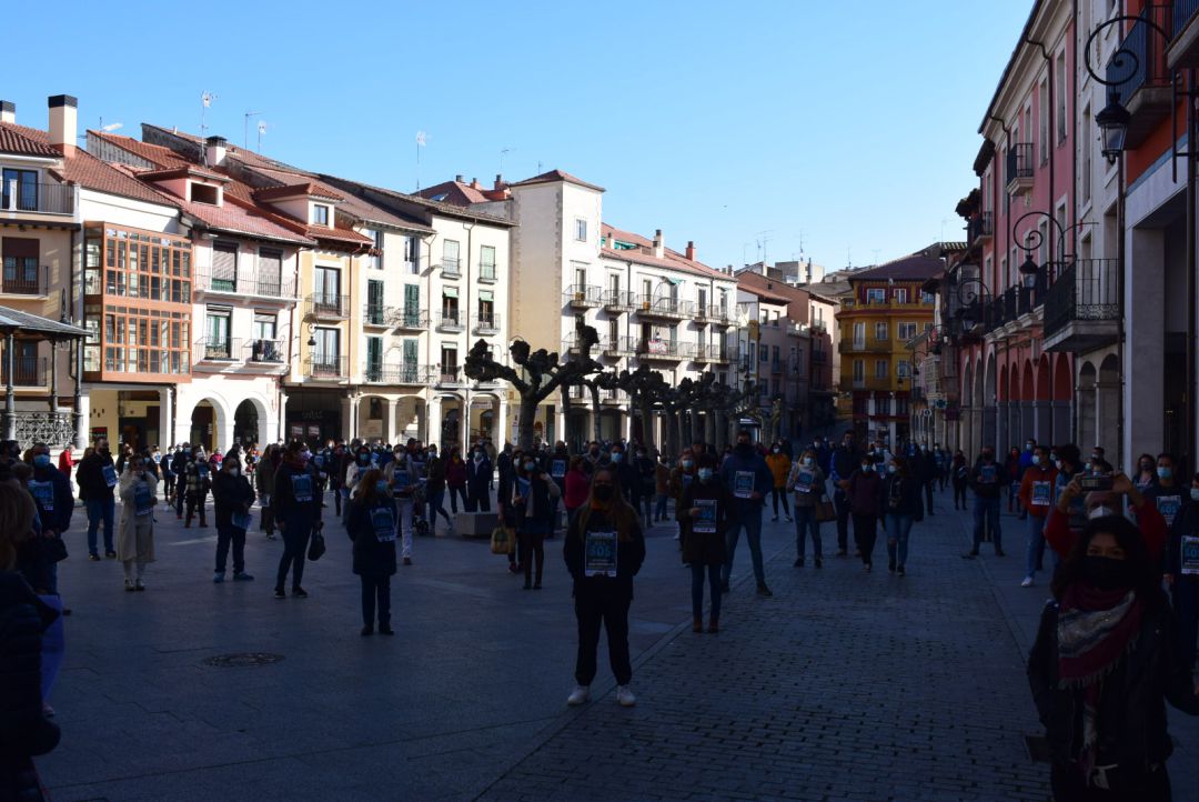 La marcha concluía en la Plaza Mayor La marcha concluía en la Plaza Mayor