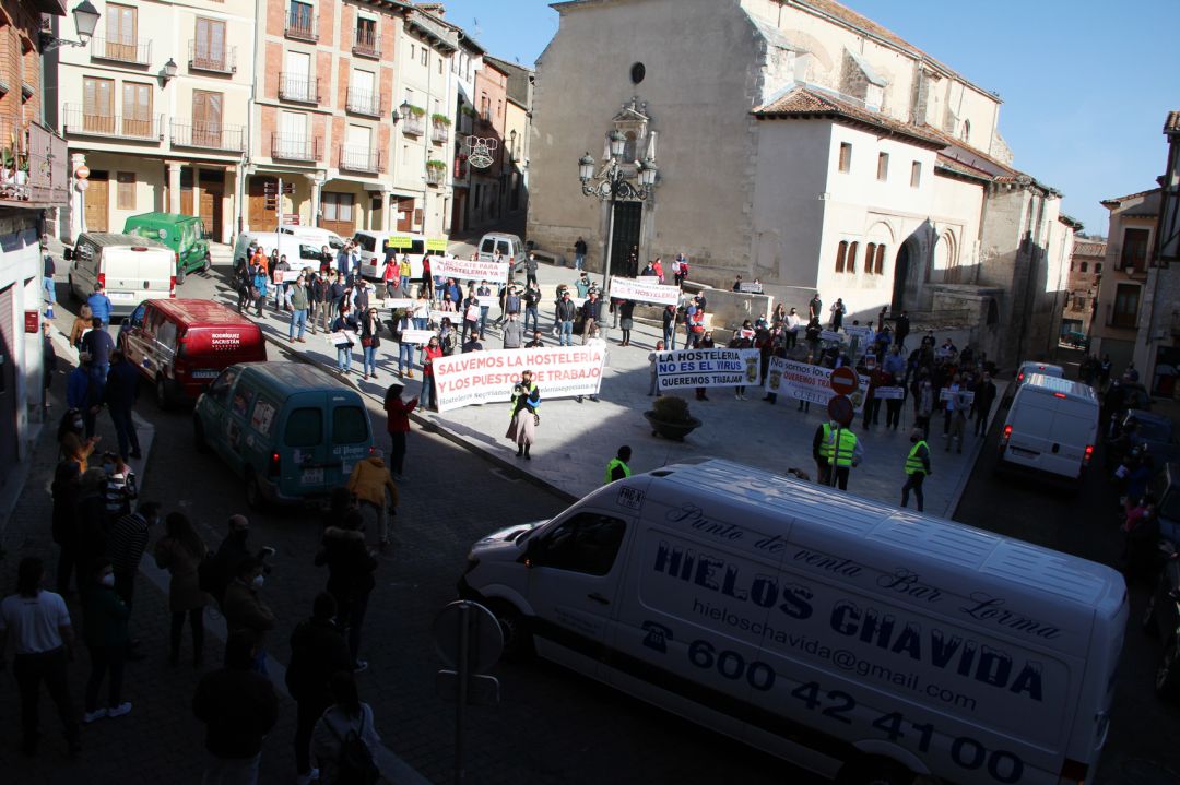 Manifestación de la hosteleria en Cuéllar Manifestación de la hosteleria en Cuéllar
