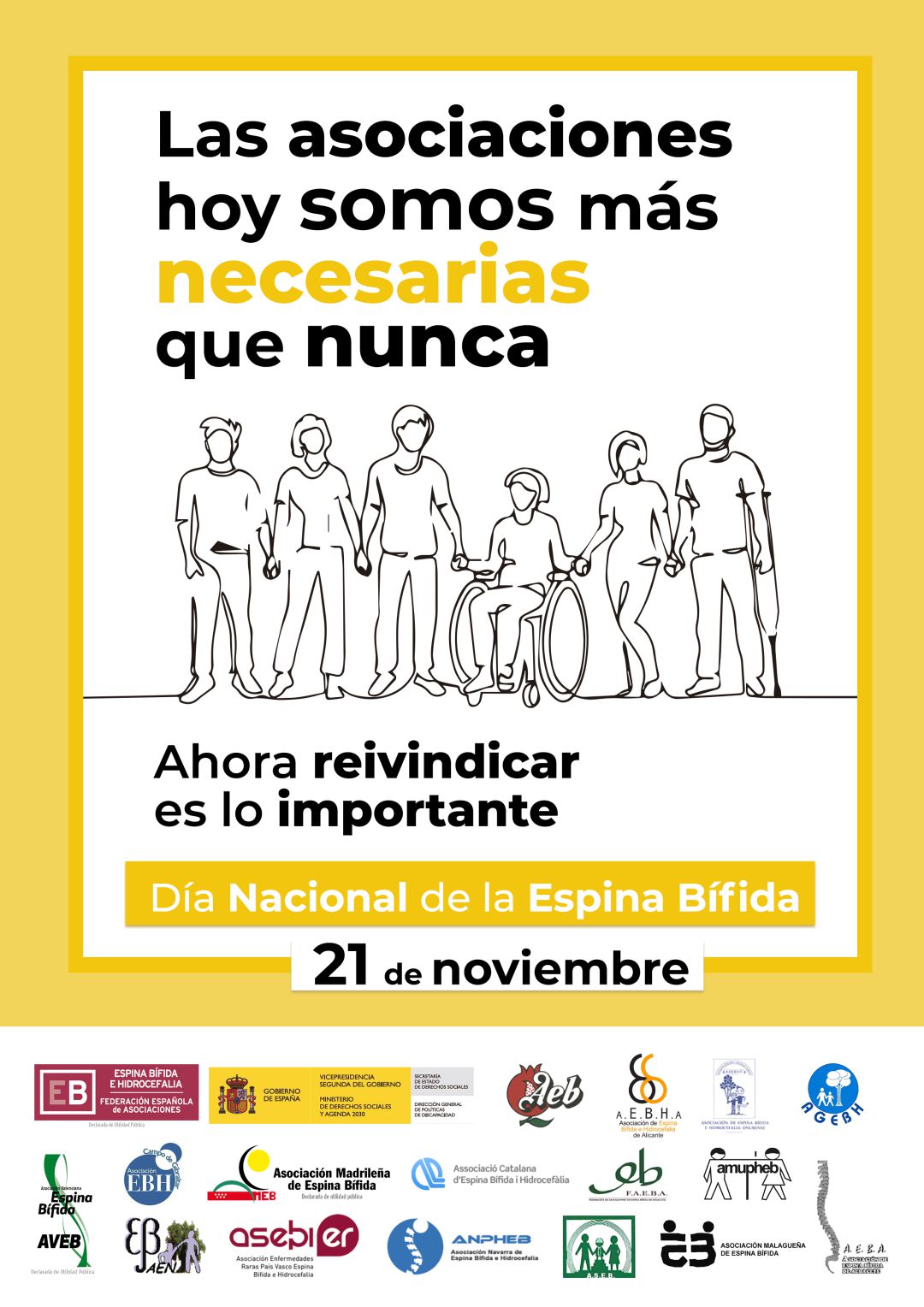Cartel Día nacional de la Espina Bífida Cartel Día nacional de la Espina Bífida