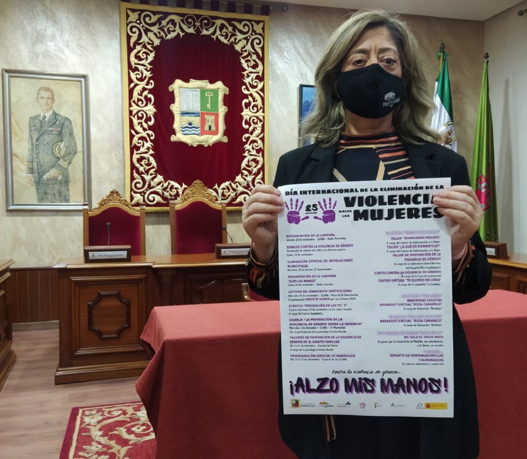 La concejala de Igualdad del Ayuntamiento de Marmolejo, María Correas, presentando las actividades del 25N. La concejala de Igualdad del Ayuntamiento de Marmolejo, María Correas, presentando las actividades del 25N.