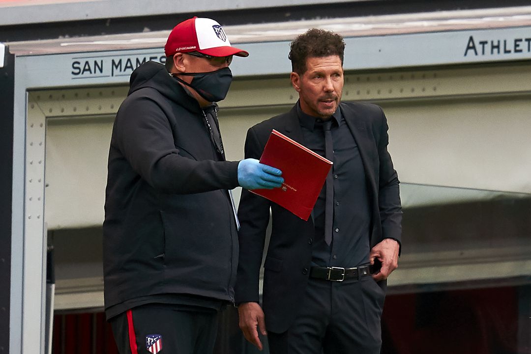 Germán Burgos y Simeone durante su etapa juntos en el Atlético de Madrid. Germán Burgos y Simeone durante su etapa juntos en el Atlético de Madrid.