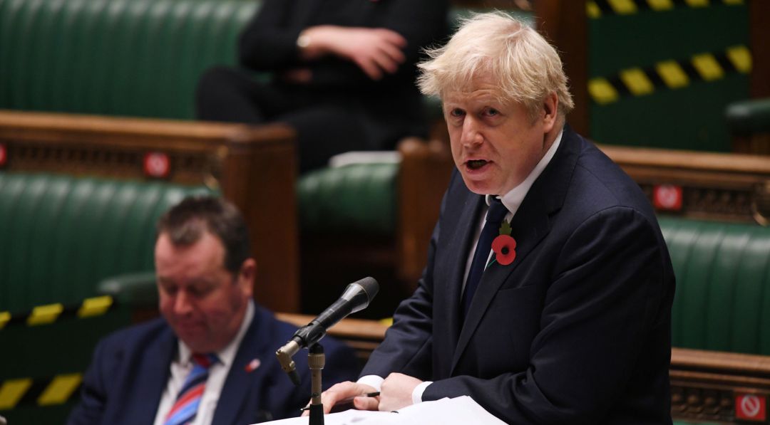 El primer ministro británico, Boris Johnson, interviene en la Cámara de los Comunes. El primer ministro británico, Boris Johnson, interviene en la Cámara de los Comunes.