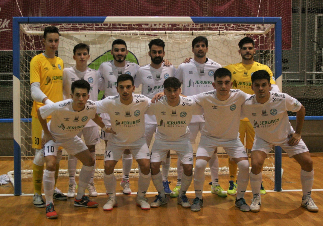 Formación del JERUBEX Santiago Futsal en el primer partido de liga Formación del JERUBEX Santiago Futsal en el primer partido de liga