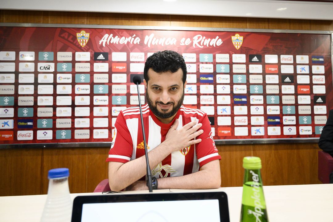 El presidente del Almería. El presidente del Almería.