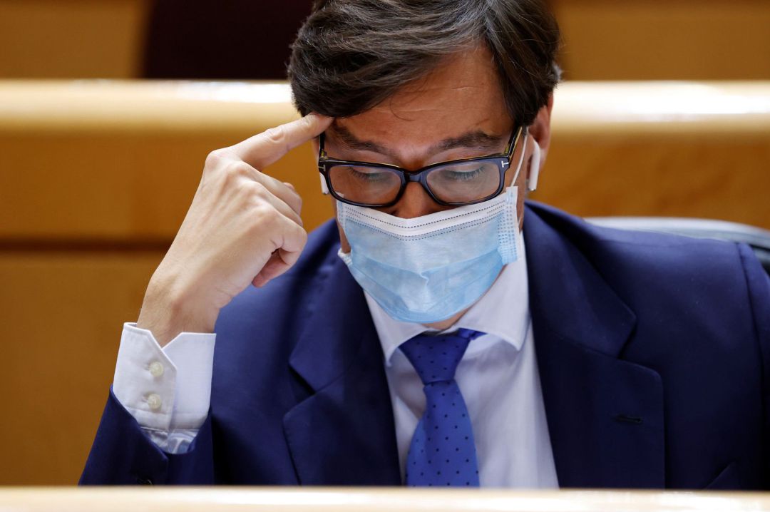 El ministro de Sanidad, Salvador Illa, durante el pleno del Senado El ministro de Sanidad, Salvador Illa, durante el pleno del Senado