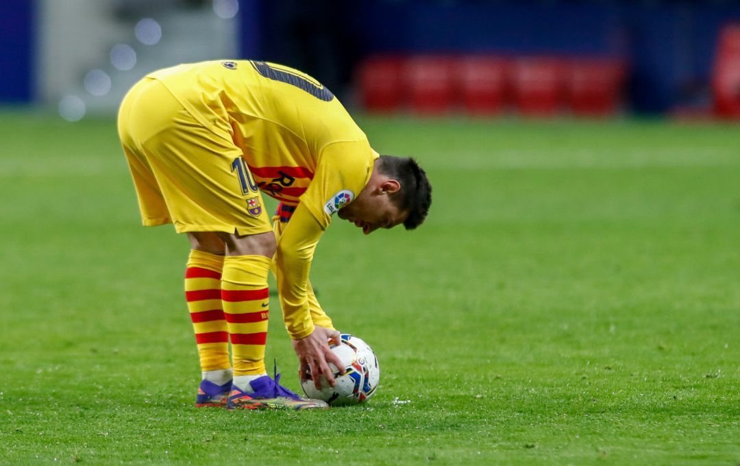 Leo Messi, en el partido de Liga ante el Atlético de Madrid. Leo Messi, en el partido de Liga ante el Atlético de Madrid.