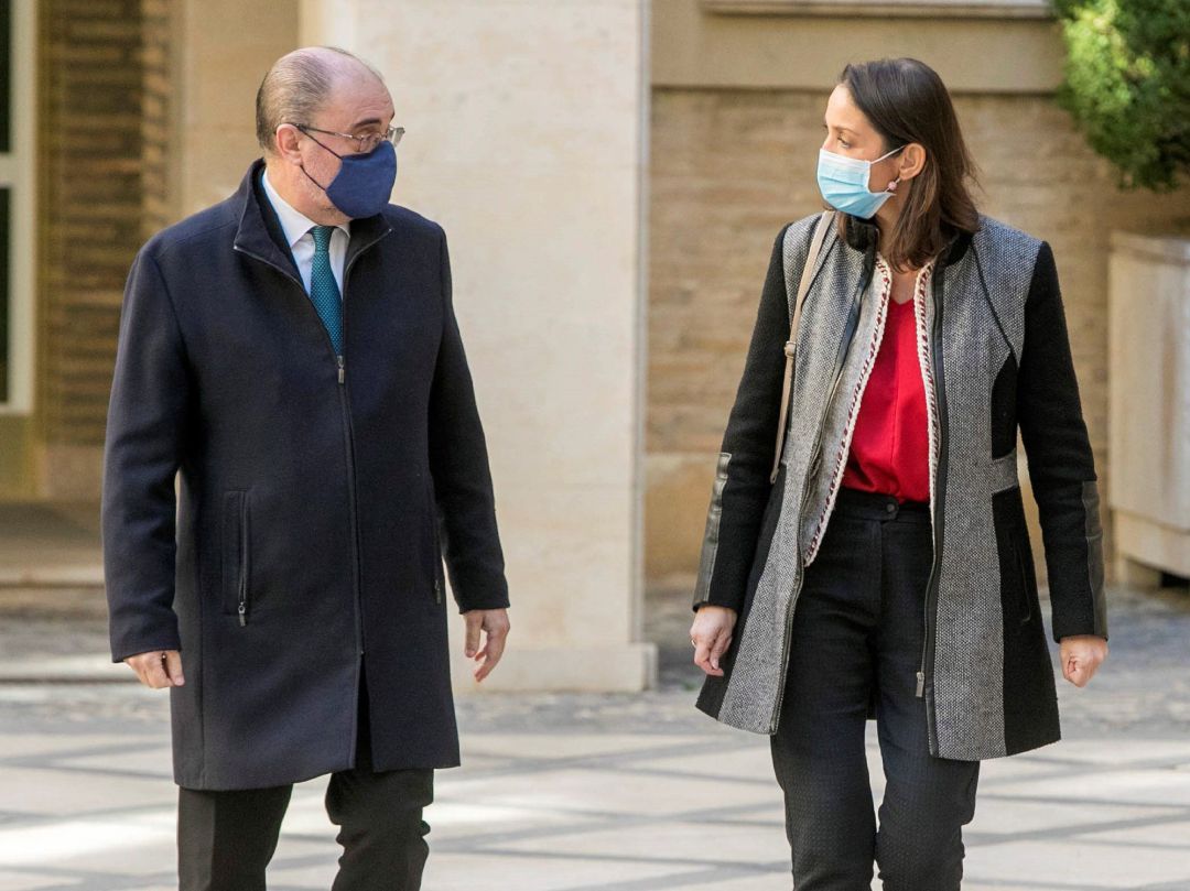 La ministra de Industria, Reyes Maroto,y el presidente de Aragón, Javier Lambán en el Pignatelli La ministra de Industria, Reyes Maroto,y el presidente de Aragón, Javier Lambán en el Pignatelli