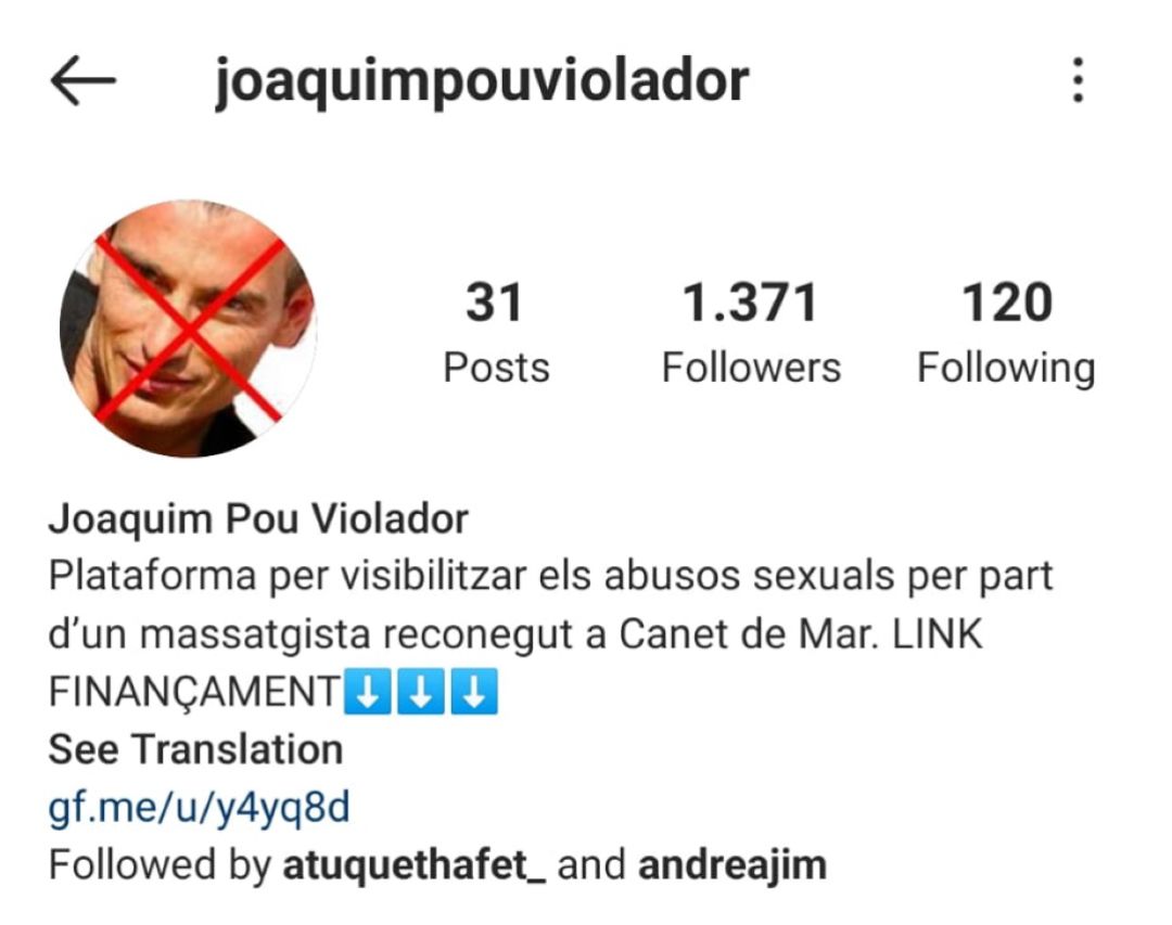 Imatge del perfil d'Instagram @joaquimpouviolador Imatge del perfil d'Instagram @joaquimpouviolador