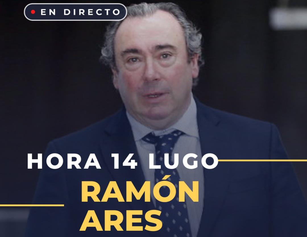 Fotomontaje promocional de la entrevista de Ramón Ares en Hora 14 Lugo. Fotomontaje promocional de la entrevista de Ramón Ares en Hora 14 Lugo.