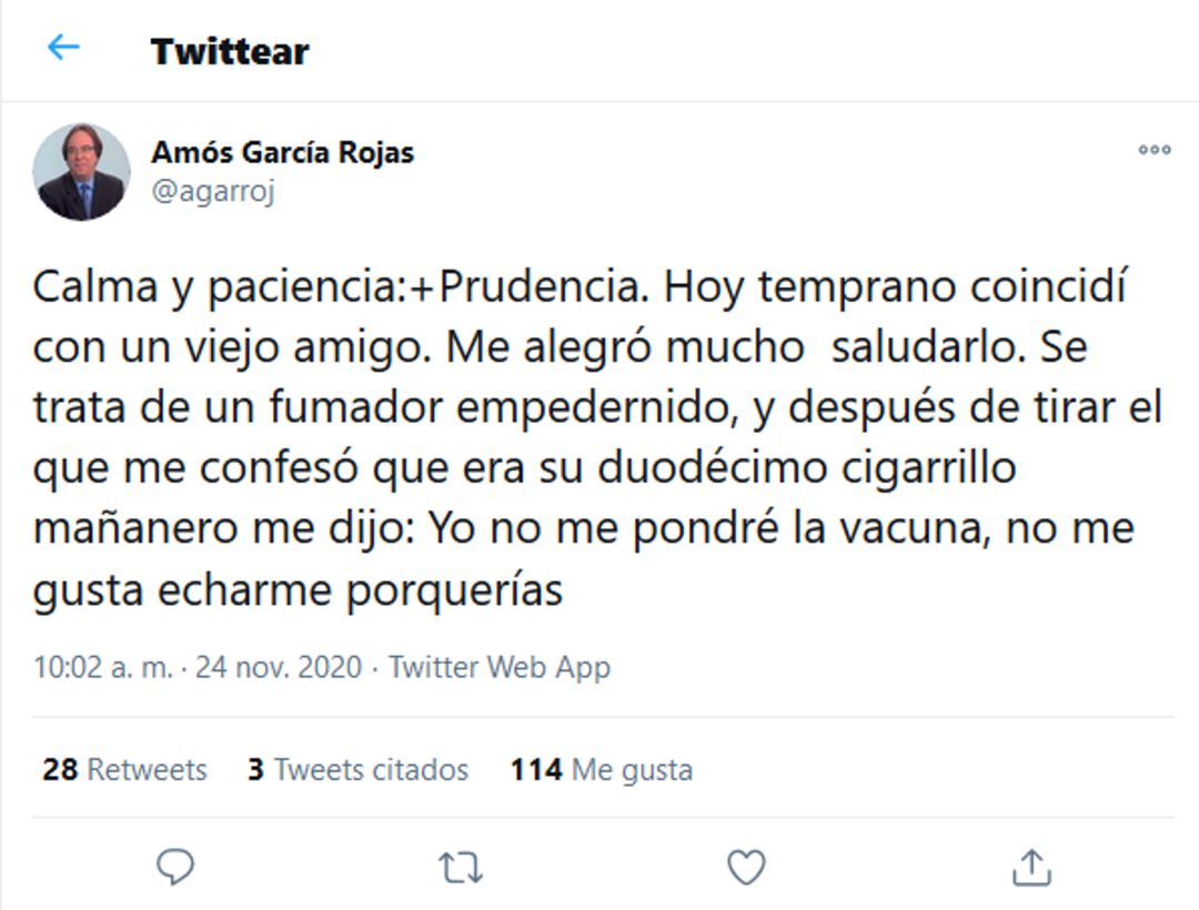 La curiosa paradoja del presidente de la Asociación Española de Vacunología La curiosa paradoja del presidente de la Asociación Española de Vacunología