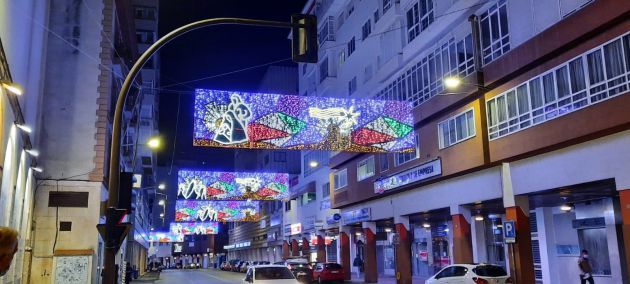 Luces navideñas en Badajoz. Luces navideñas en Badajoz.