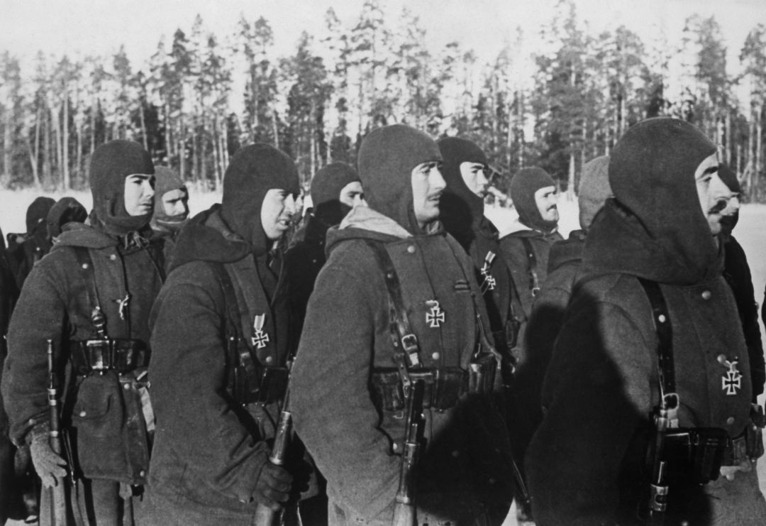 Miembros de la División azul, en Rusia, en 1943. Miembros de la División azul, en Rusia, en 1943.