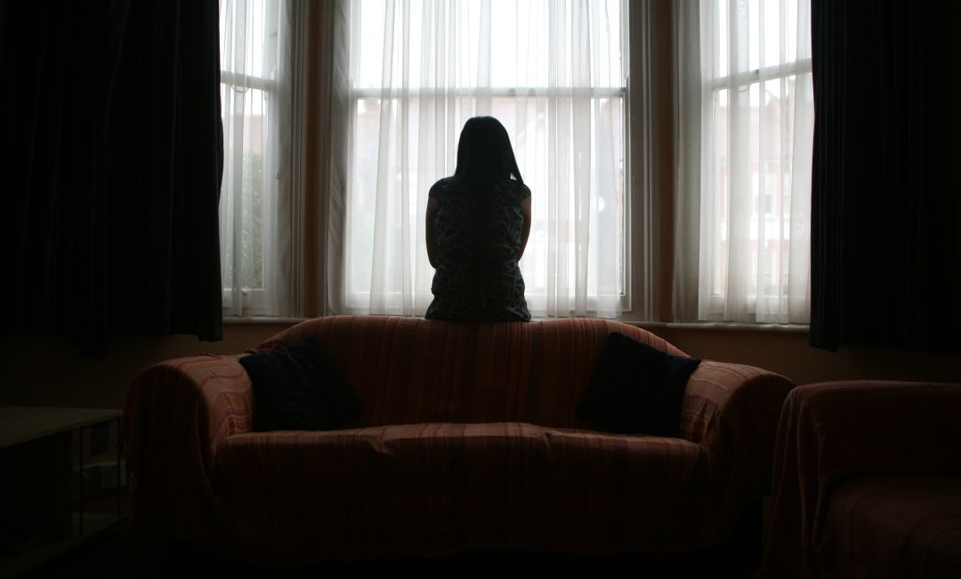 Una mujer, víctima de violencia de género. Una mujer, víctima de violencia de género.