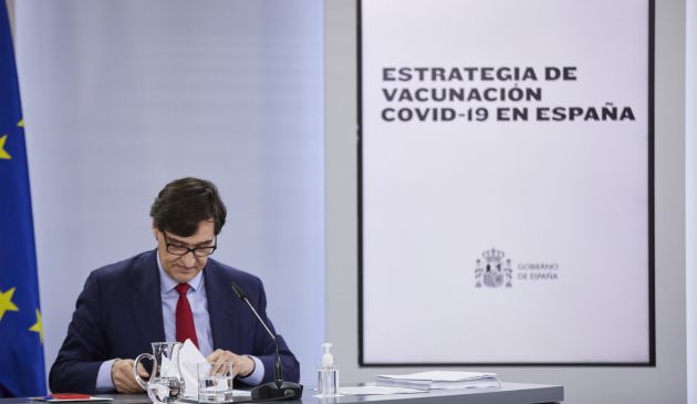 El ministro de Sanidad, Salvador Illa, en una rueda de prensa posterior al Consejo de Ministros celebrado en Moncloa, Madrid (España), a 24 de noviembre de 2020 El ministro de Sanidad, Salvador Illa, en una rueda de prensa posterior al Consejo de Ministros celebrado en Moncloa, Madrid (España), a 24 de noviembre de 2020