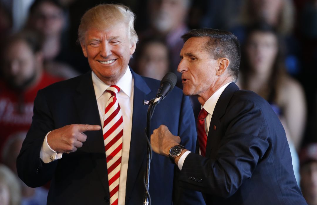 El presidente saliente de EEUU, Donald Trump, y Michael Flynn, el exasesor de Seguridad Nacional El presidente saliente de EEUU, Donald Trump, y Michael Flynn, el exasesor de Seguridad Nacional
