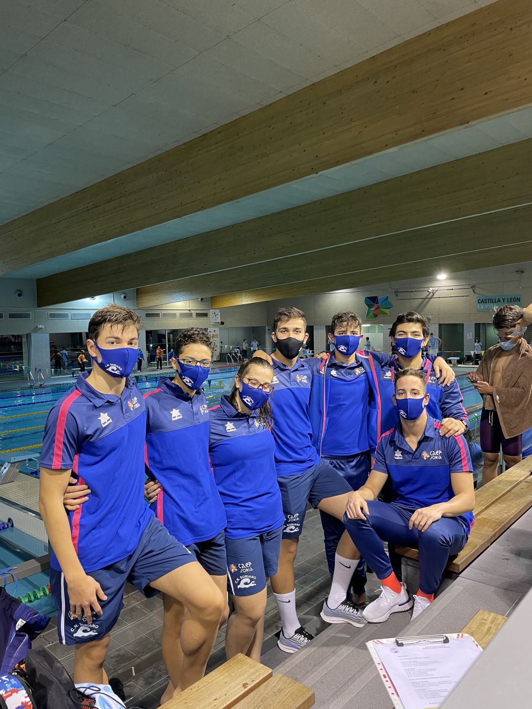 Los nadadores del CN Soriano CAEP, en Valladolid. Los nadadores del CN Soriano CAEP, en Valladolid.