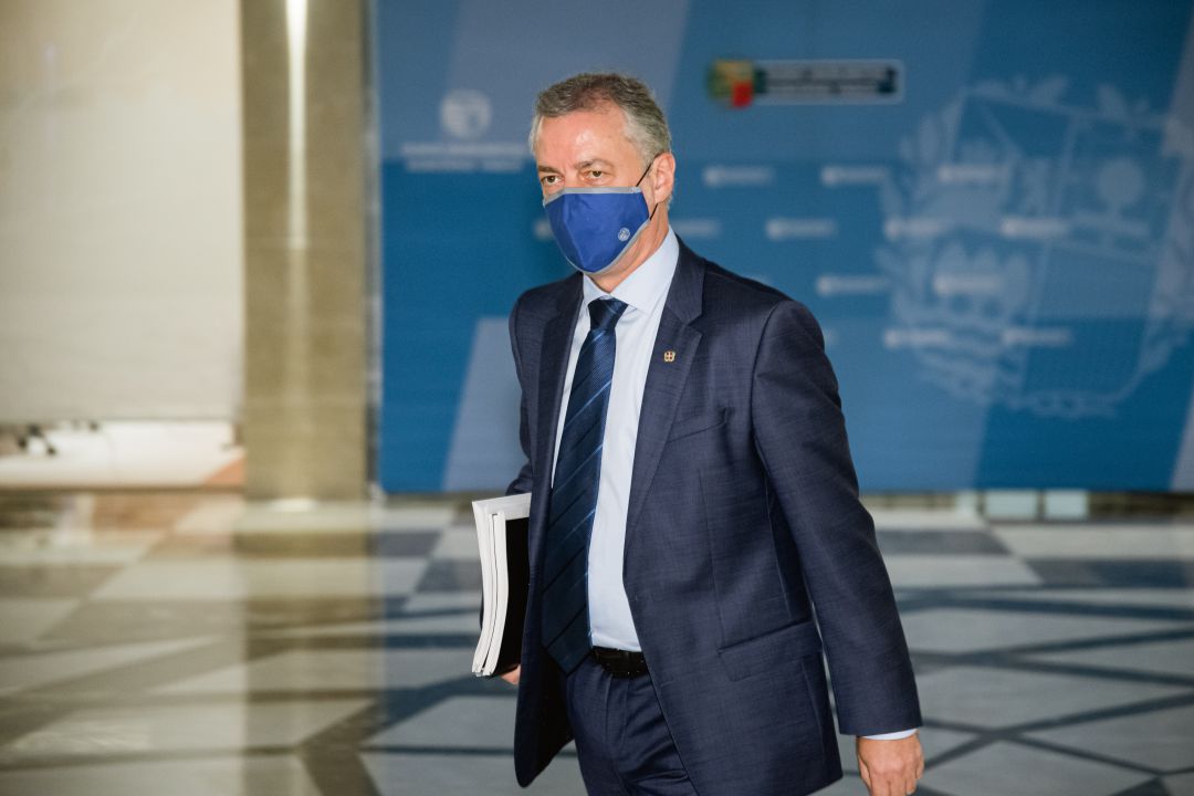 El lehendakari, al termino de la última reunión del LABI El lehendakari, al termino de la última reunión del LABI