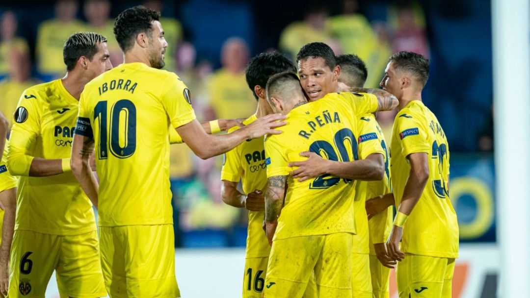 Los jugadores del Villarreal celebran el último triunfo ante el Maccabi Los jugadores del Villarreal celebran el último triunfo ante el Maccabi