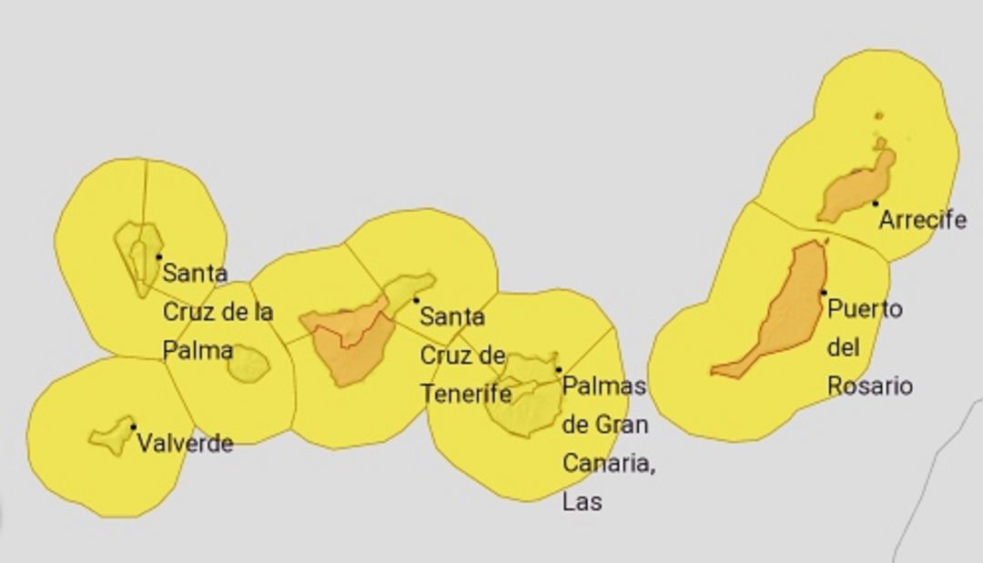 Canarias está en aviso naranja por vientos, lluvias y oleaje Canarias está en aviso naranja por vientos, lluvias y oleaje