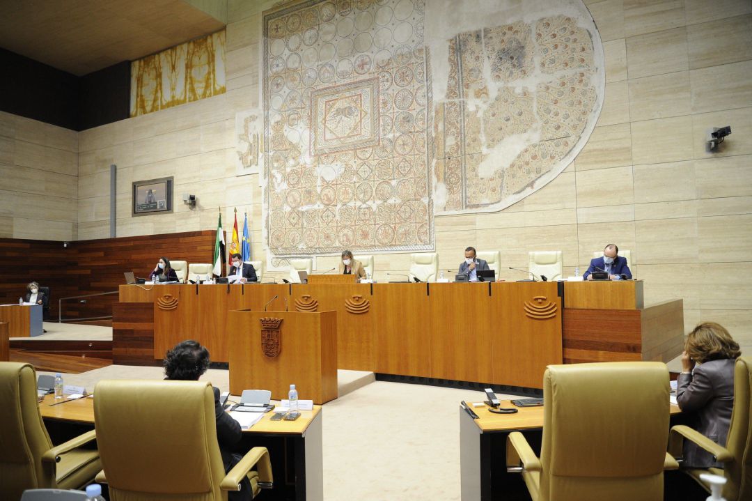 La Asamblea de Extremadura durante el pleno de este jueves. La Asamblea de Extremadura durante el pleno de este jueves.