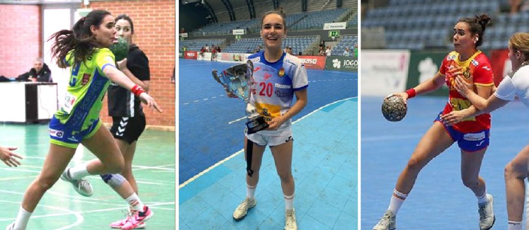 Elba con las camisetas del BM Zamora y Selección Española Elba con las camisetas del BM Zamora y Selección Española