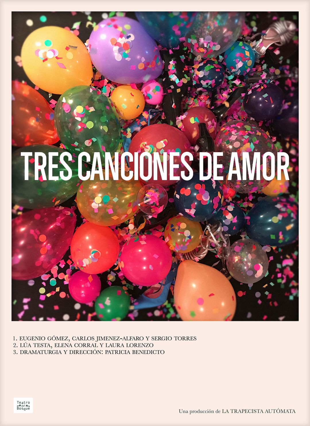 Cartel obra de teatro "Tres canciones de amor" Cartel obra de teatro "Tres canciones de amor"