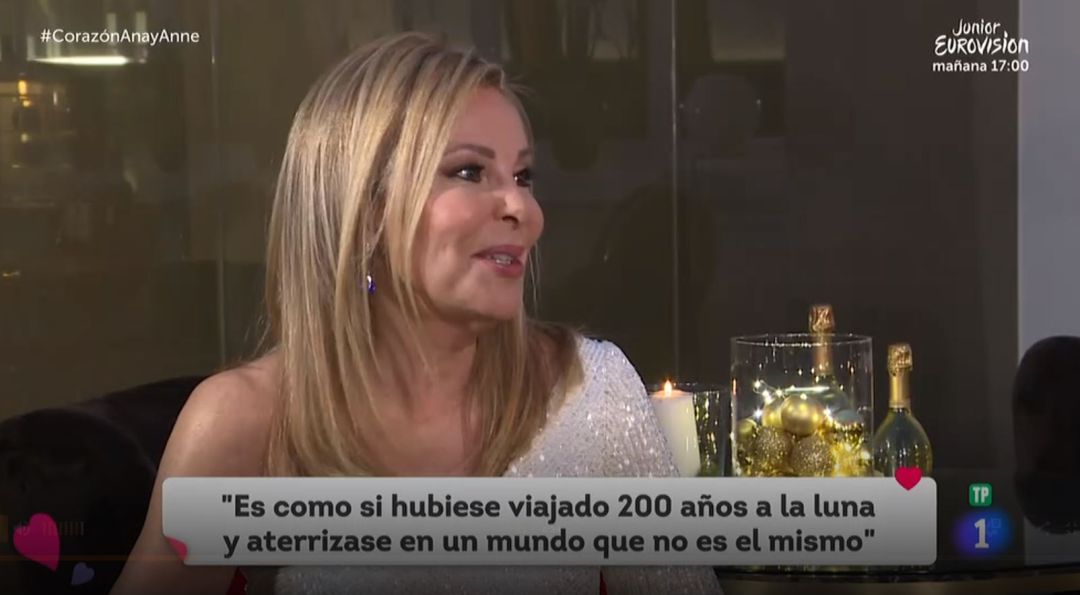 Ana Obregón en su entrevista con Anne Igartiburu. Ana Obregón en su entrevista con Anne Igartiburu.