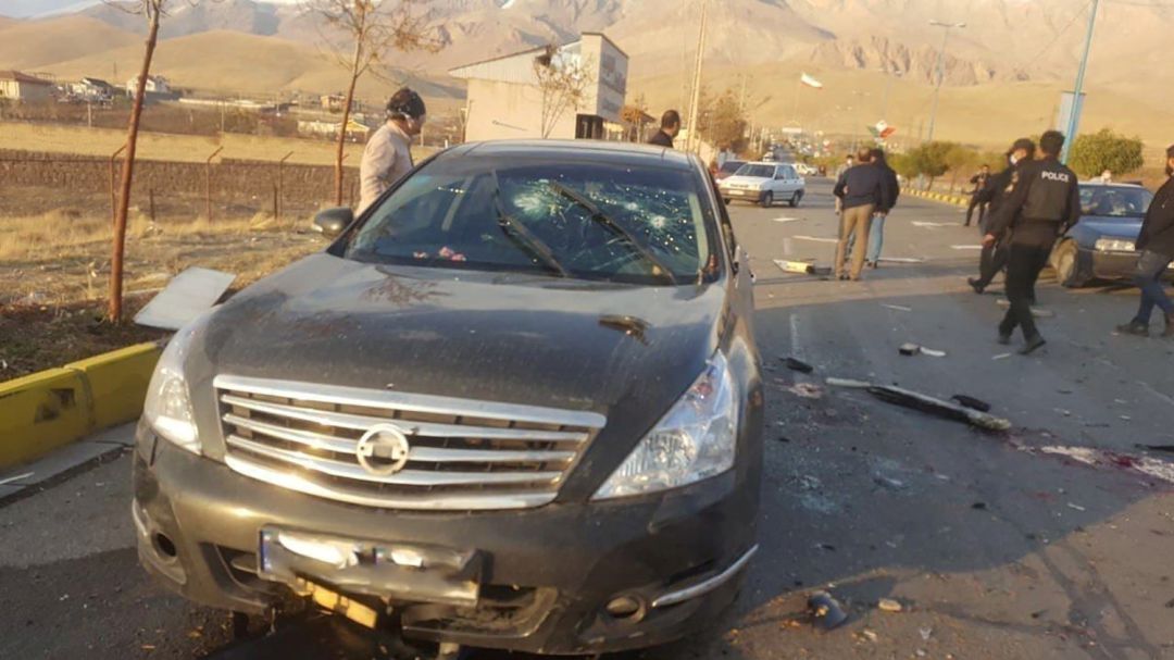 Una vista muestra la escena del ataque que mató al destacado científico iraní Mohsen Fakhrizadeh, en las afueras de Teherán, Irán Una vista muestra la escena del ataque que mató al destacado científico iraní Mohsen Fakhrizadeh, en las afueras de Teherán, Irán