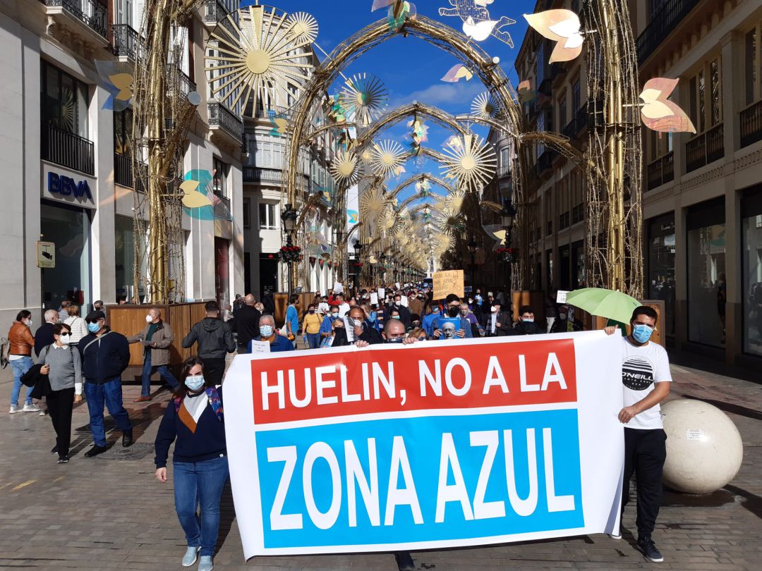 Manifestación contra la implantación de la zona azul en Huelin y Cruz de Humilladero Manifestación contra la implantación de la zona azul en Huelin y Cruz de Humilladero