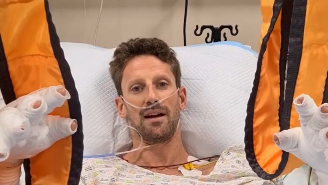 Captura del vídeo que Grosjean ha publicado en su perfil de Instagram. Captura del vídeo que Grosjean ha publicado en su perfil de Instagram.