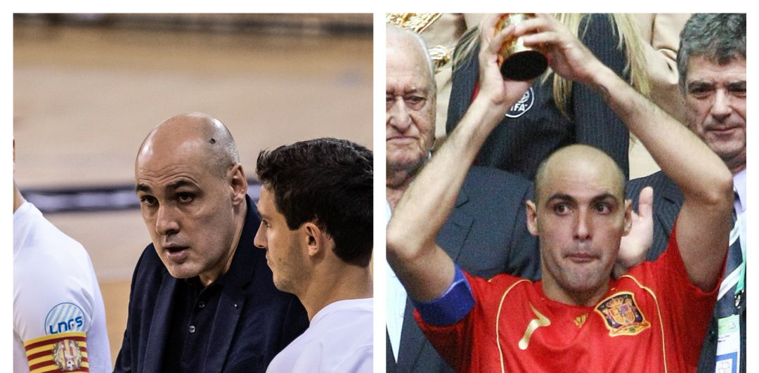 Javi Rodríguez, como entrenador del Santa Coloma y capitán de la Selección años atrás Javi Rodríguez, como entrenador del Santa Coloma y capitán de la Selección años atrás